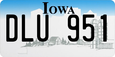 IA license plate DLU951