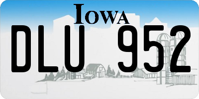 IA license plate DLU952