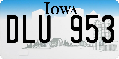 IA license plate DLU953
