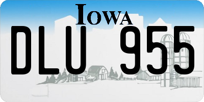 IA license plate DLU955