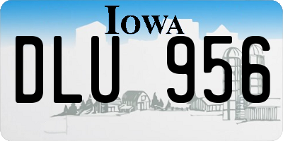 IA license plate DLU956