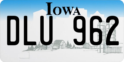 IA license plate DLU962
