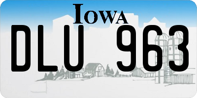 IA license plate DLU963