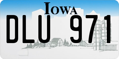 IA license plate DLU971