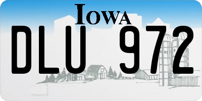 IA license plate DLU972