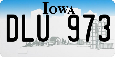 IA license plate DLU973