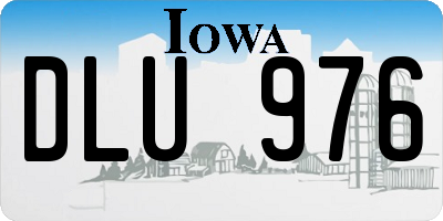 IA license plate DLU976