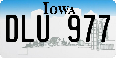 IA license plate DLU977