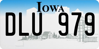 IA license plate DLU979