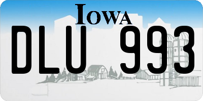 IA license plate DLU993