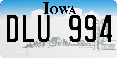 IA license plate DLU994