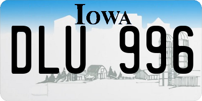 IA license plate DLU996