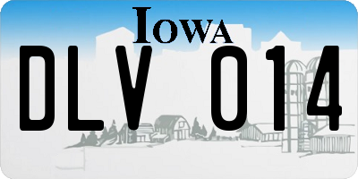 IA license plate DLV014