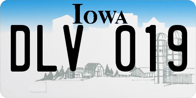IA license plate DLV019