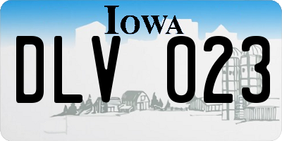 IA license plate DLV023