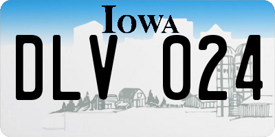 IA license plate DLV024