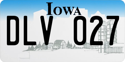 IA license plate DLV027