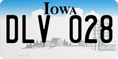 IA license plate DLV028