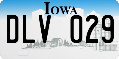 IA license plate DLV029