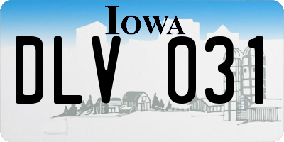 IA license plate DLV031