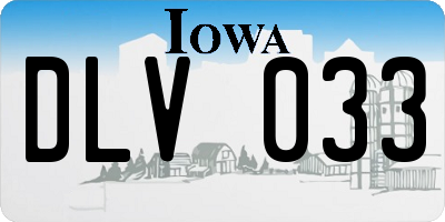 IA license plate DLV033