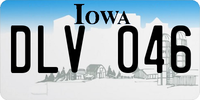 IA license plate DLV046
