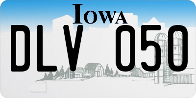 IA license plate DLV050