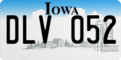 IA license plate DLV052