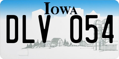 IA license plate DLV054