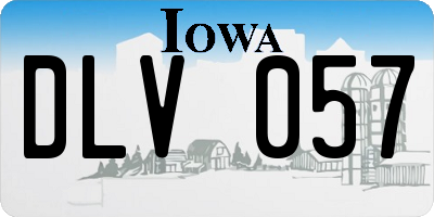 IA license plate DLV057