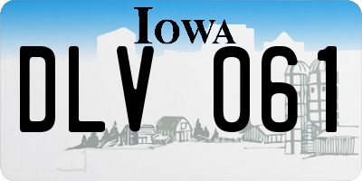 IA license plate DLV061