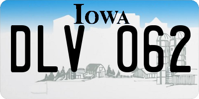 IA license plate DLV062