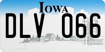 IA license plate DLV066
