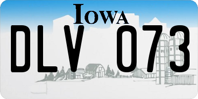 IA license plate DLV073