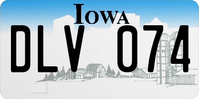 IA license plate DLV074