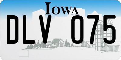 IA license plate DLV075