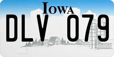 IA license plate DLV079