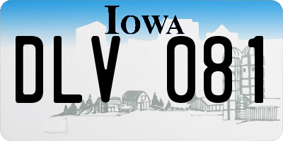 IA license plate DLV081