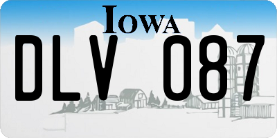 IA license plate DLV087
