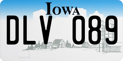 IA license plate DLV089