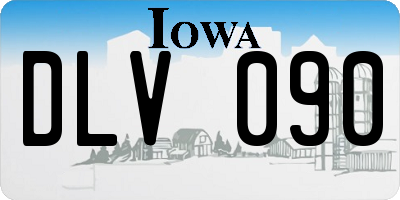 IA license plate DLV090