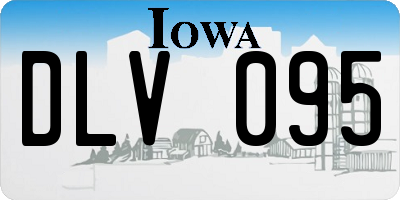 IA license plate DLV095