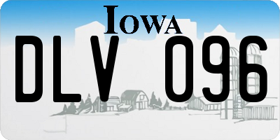 IA license plate DLV096