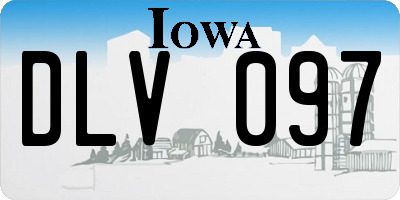 IA license plate DLV097