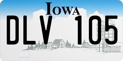 IA license plate DLV105