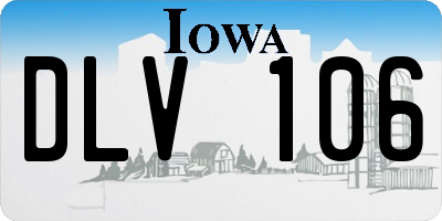 IA license plate DLV106
