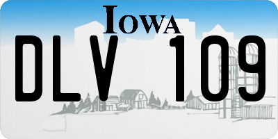 IA license plate DLV109