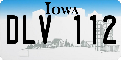 IA license plate DLV112