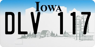 IA license plate DLV117