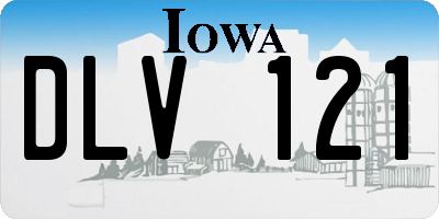 IA license plate DLV121